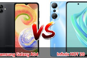 เปรียบเทียบ Samsung Galaxy A04 VS Infinix HOT 20 ปี 2023 จอใหญ่ กล้องคม แบตเยอะ รุ่นไหนคุ้มสุด มาดูกัน